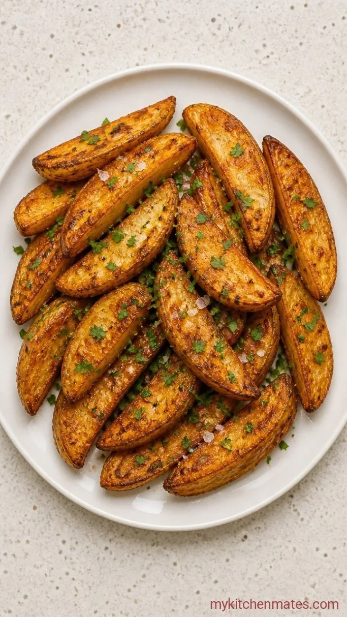 Extra Crispy Air Fryer Potato Wedges (Ready in Under 30 Minutes) Step 4: Sprinkle and Serve Hot
