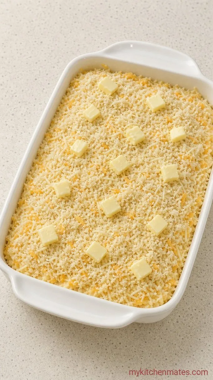 Make-Ahead Mashed Potato Casserole Step 4: Sprinkle the Crumb Topping