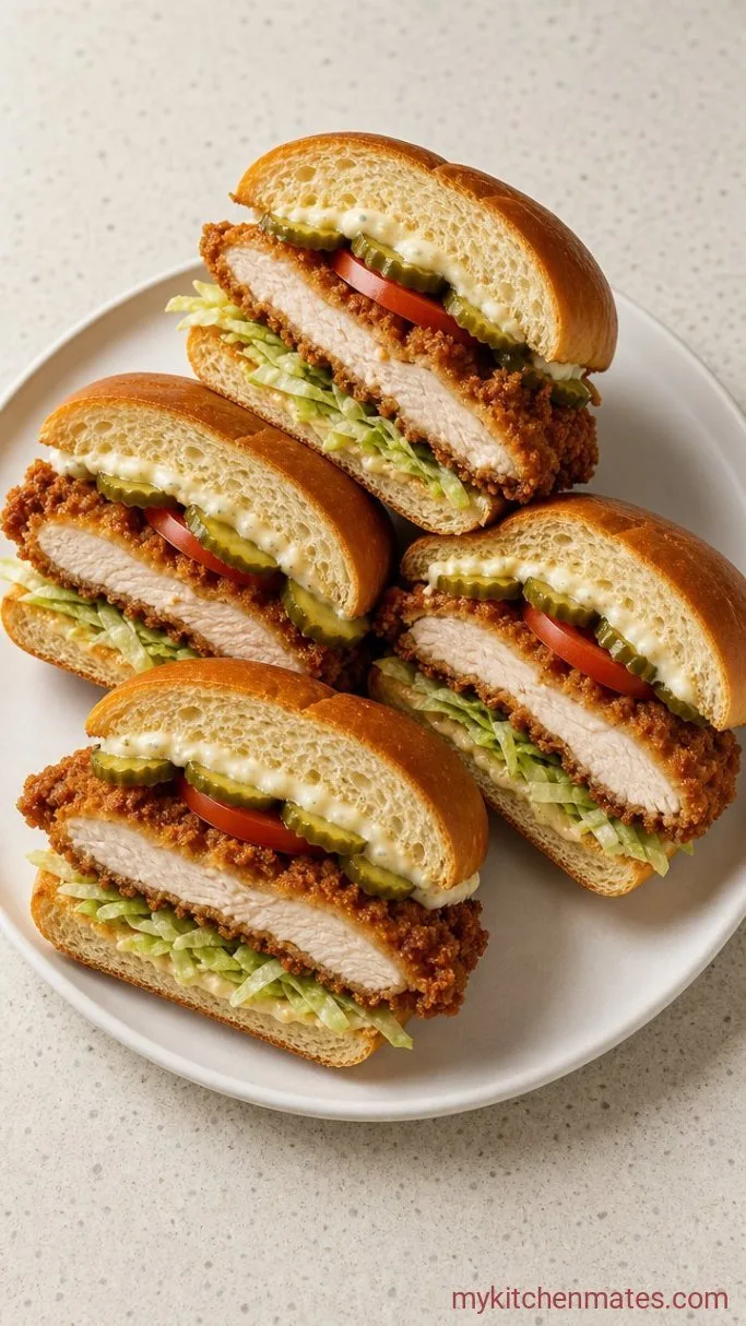 Crispy Chicken Cutlet Sandwich in 30 Minutes Step 4: Stack and Serve