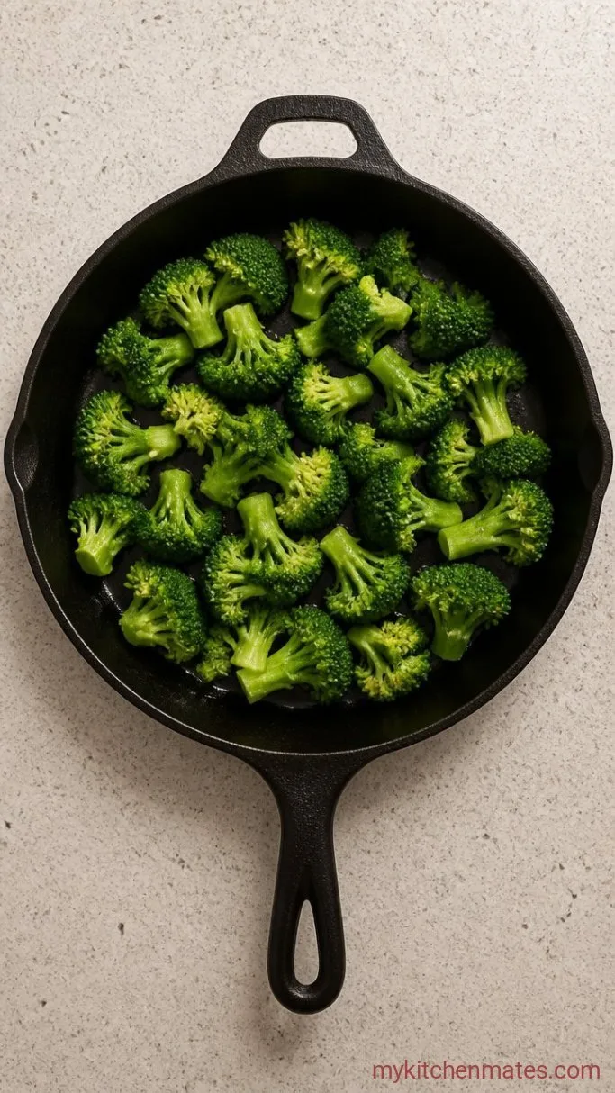 Sticky Sesame Chicken and Rice Bowls Step 4: Steam the Broccoli