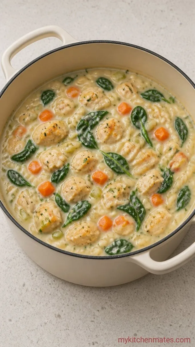 Step 4: Stir in Cream and Spinach
