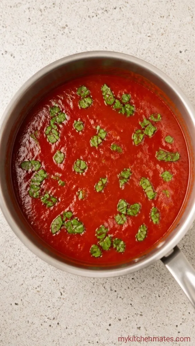 Quick 30-Minute Homemade Tomato Sauce Step 4: Stir in the Butter and Basil
