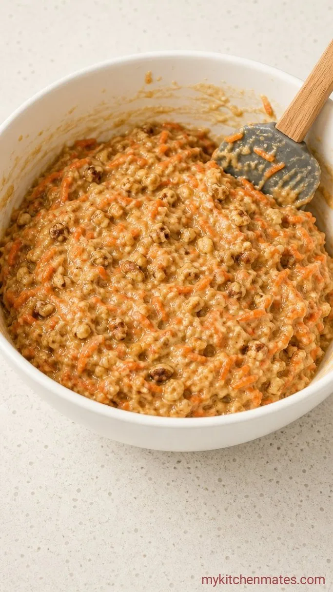 Moist Sourdough Carrot Cake with Cream Cheese Frosting Step 4: Stir in the Carrots and Nuts