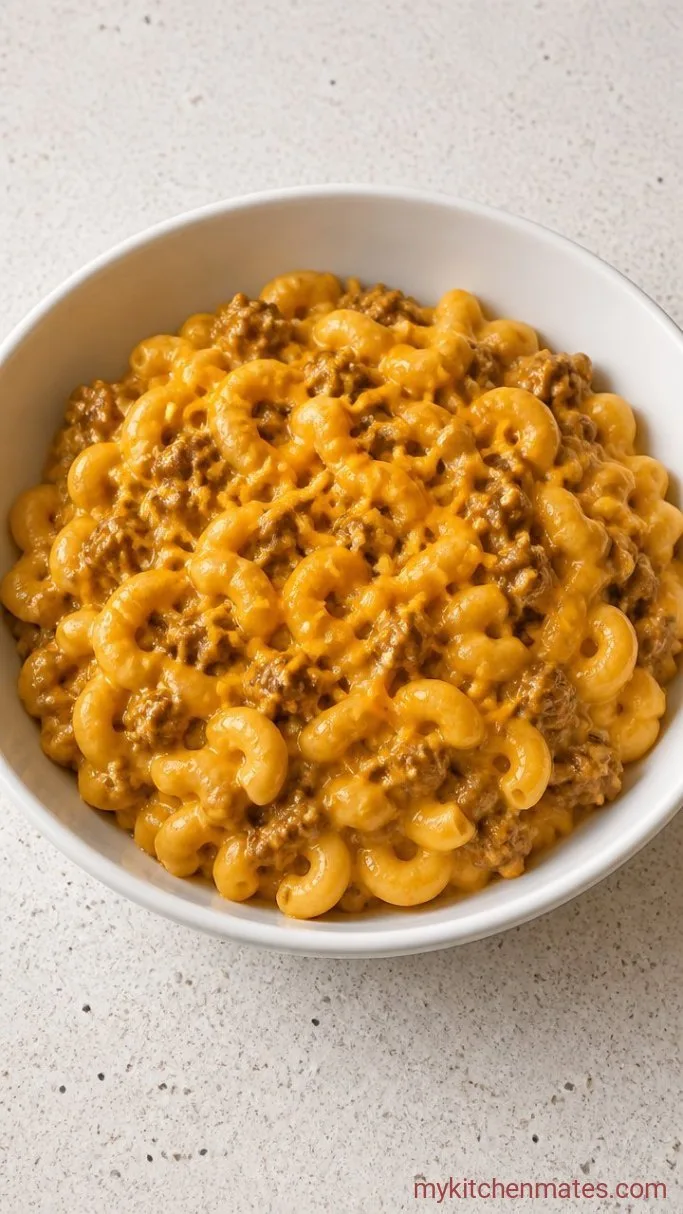 30-Minute One-Pot Ground Beef Mac and Cheese Step 4: Stir in the Cheese