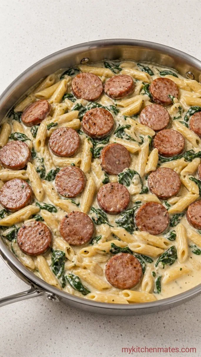 Step 4: Stir in the Cream and Spinach