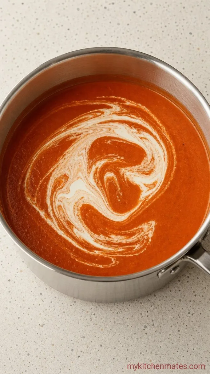 Step 4: Stir in the Cream