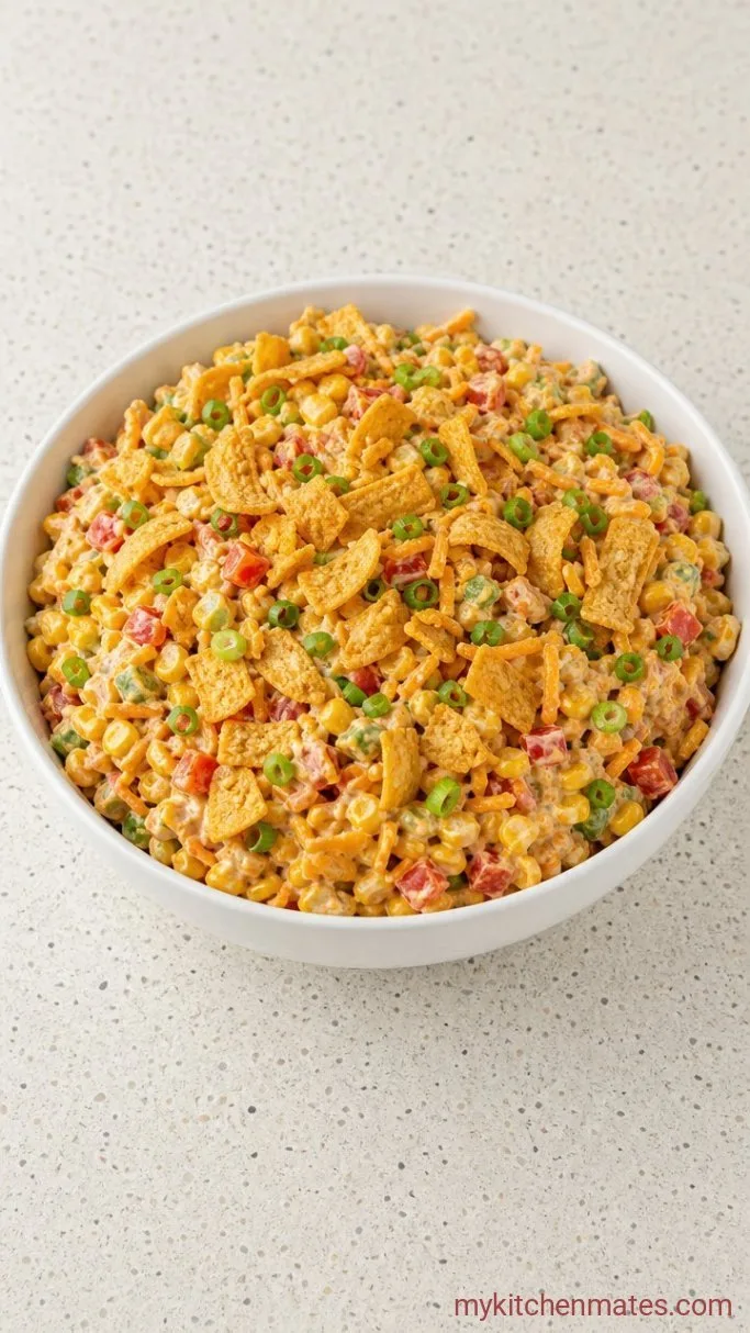 No-Cook Chili Cheese Frito Corn Salad Step 4: Stir in the Fritos and Serve