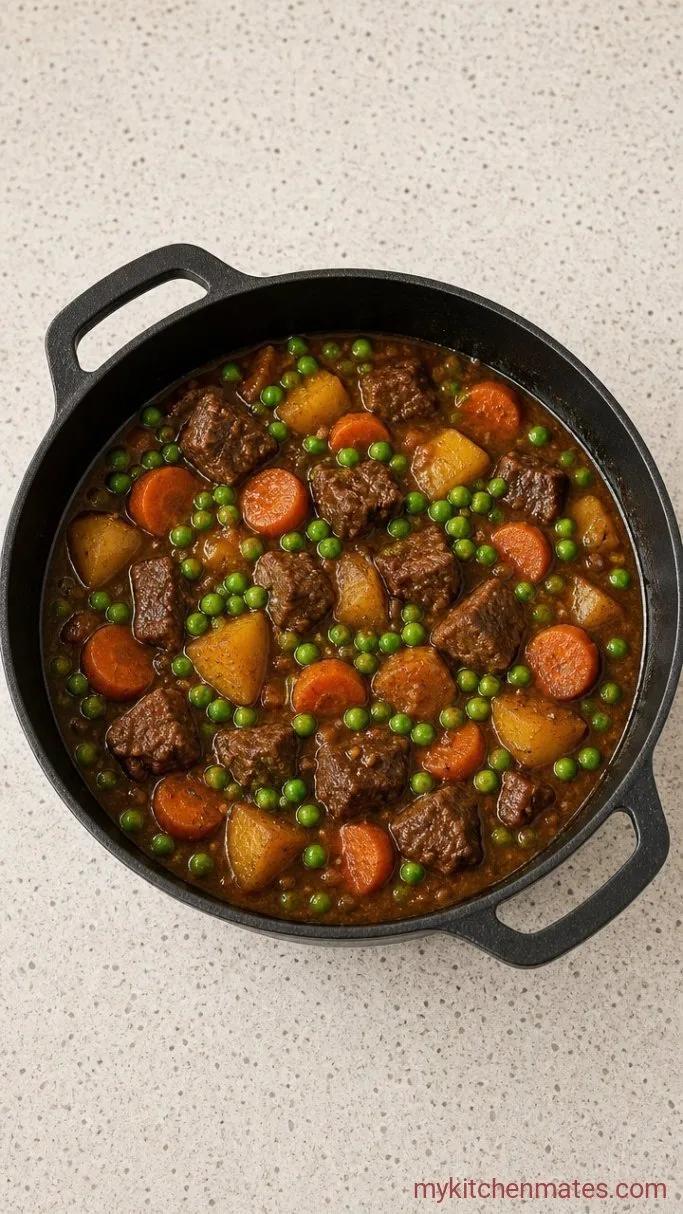 Slow Cooker Beef Stew That Falls Apart Tender Step 4: Stir in the Peas