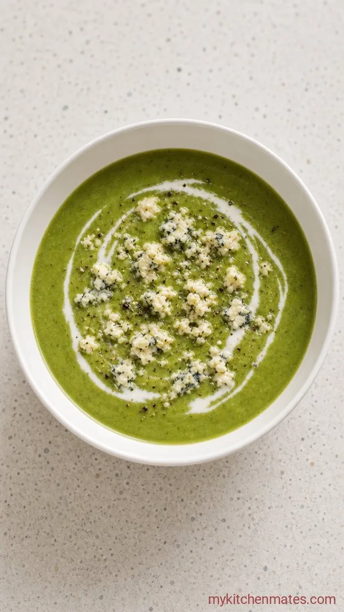 Creamy Broccoli and Stilton Soup (Ready in 35 Minutes) Step 4: Stir in the Stilton and Serve