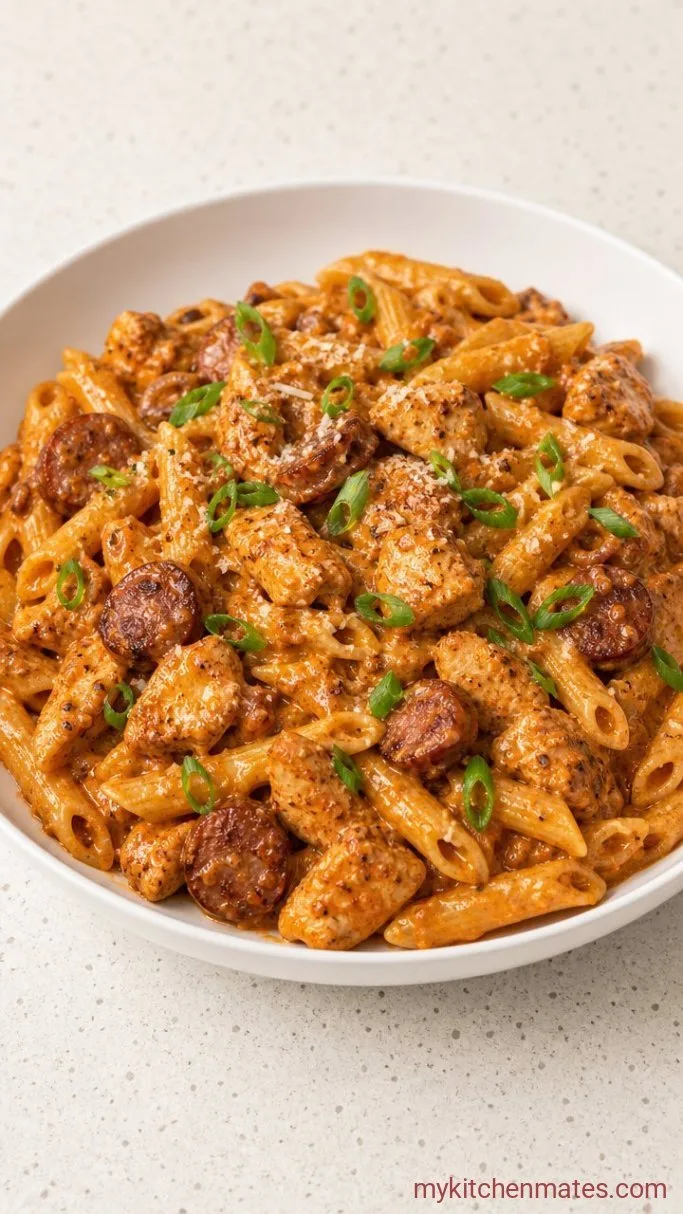 30-Minute Creamy One Pot Cajun Pasta Step 4: Stir Through the Cream and Serve