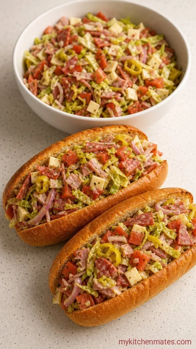 15-Minute Chopped Italian Sandwich Step 4: Stuff the Sandwiches