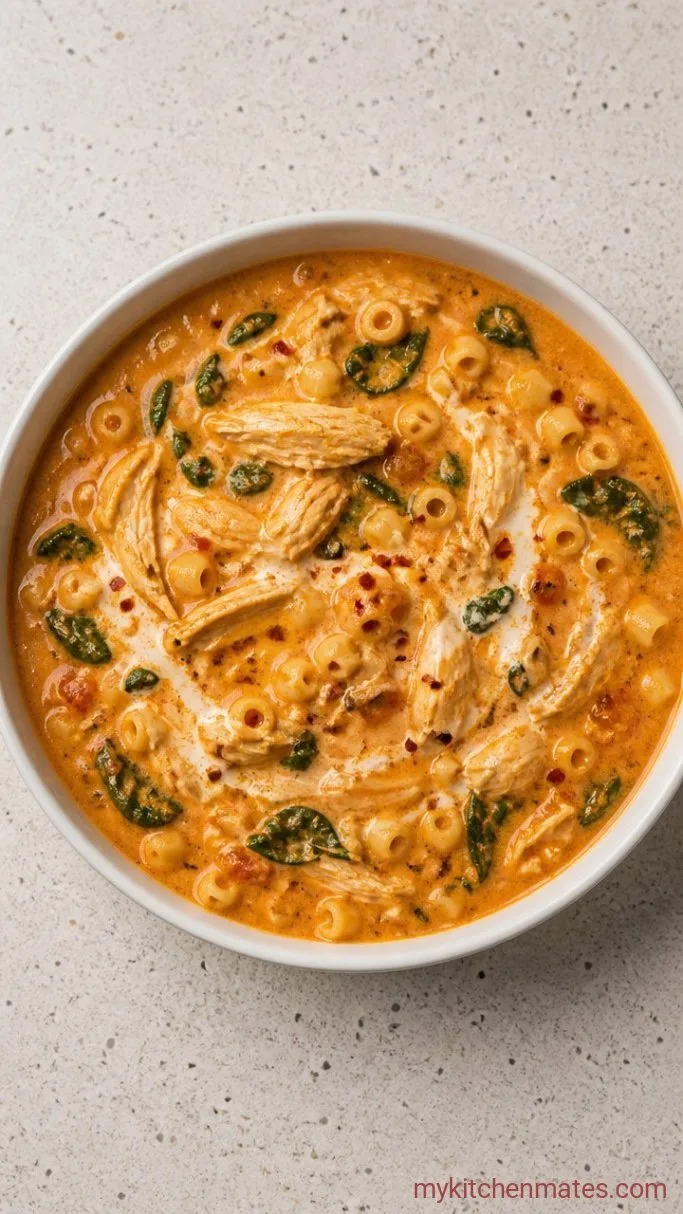 Creamy Crockpot Marry Me Chicken Soup Step 4: Swirl in the Cream and Serve