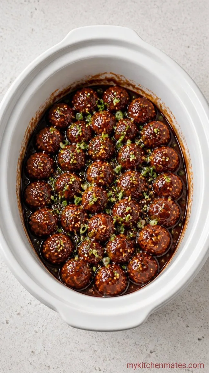 Sticky Slow Cooker Teriyaki Meatballs Step 4: Thicken the Glaze and Serve
