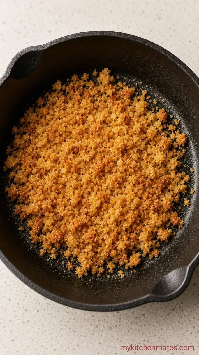 Creamy Gluten-Free Dairy-Free Mac and Cheese Step 4: Toast the Breadcrumb Topping