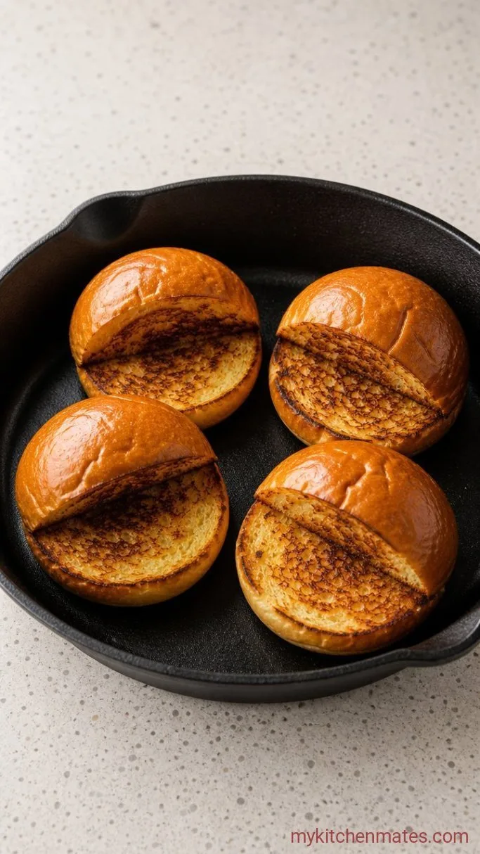 Juicy Ground Chicken Burgers (Ready in 20 Minutes) Step 4: Toast the Buns