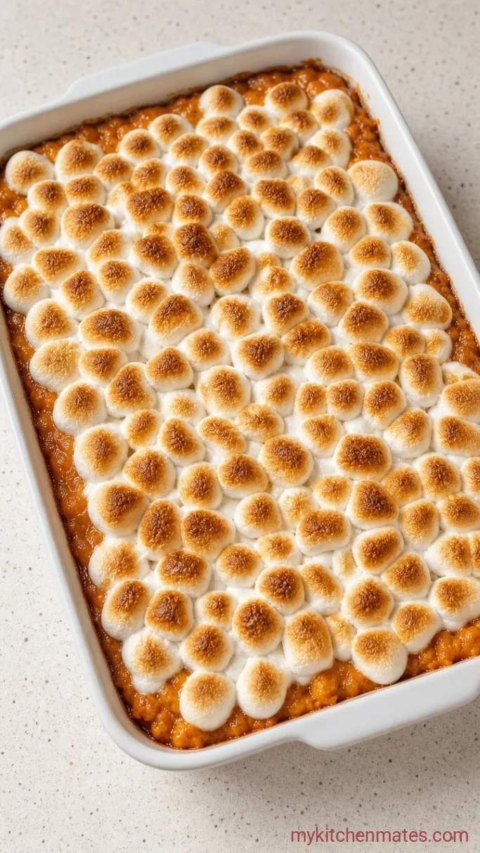 Easy Sweet Potato Casserole With Canned Yams Step 4: Toast the Marshmallow Topping