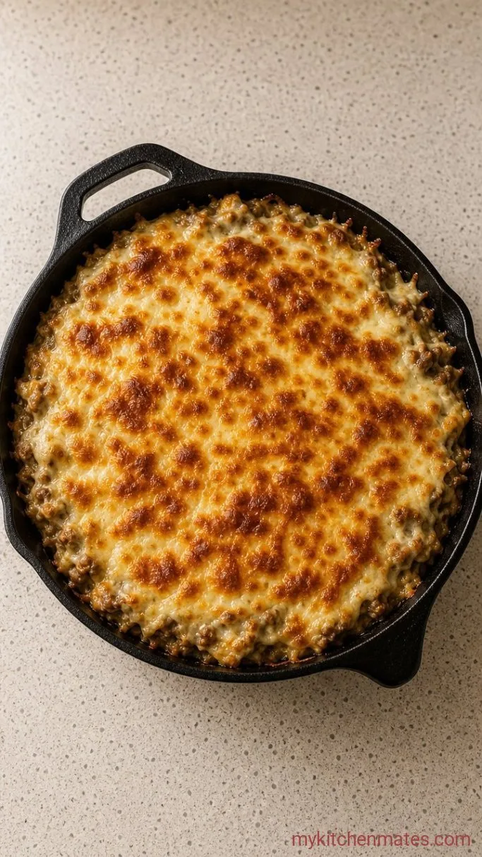 35-Minute Philly Cheesesteak Casserole Step 4: Top and Bake the Casserole