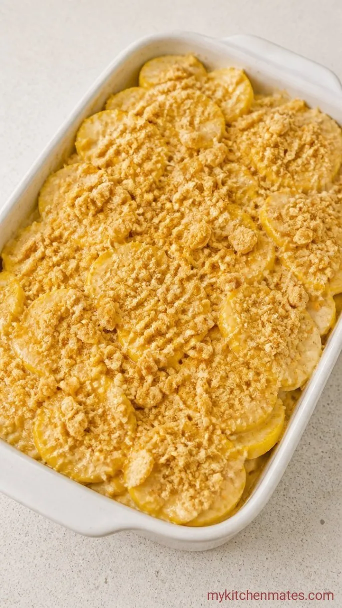 Creamy Summer Squash Casserole (No Watery Mess) Step 4: Top and Bake the Casserole
