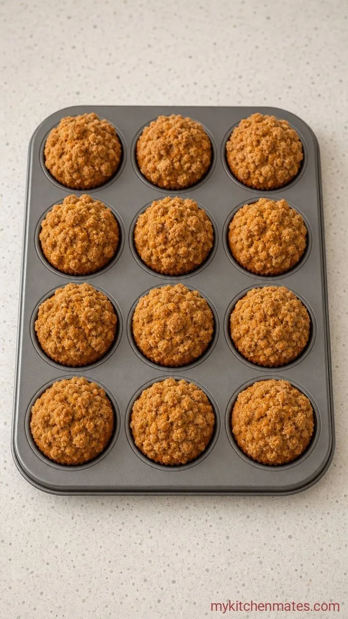 Moist Pumpkin Muffins (Ready in 30 Minutes) Step 4: Top and Bake the Muffins