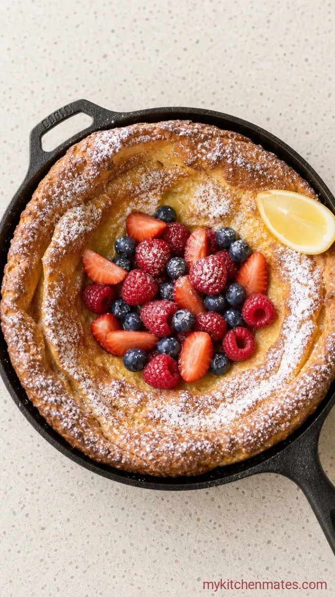 Puffy Dutch Baby Pancake (Ready in 30 Minutes) Step 4: Top and Serve