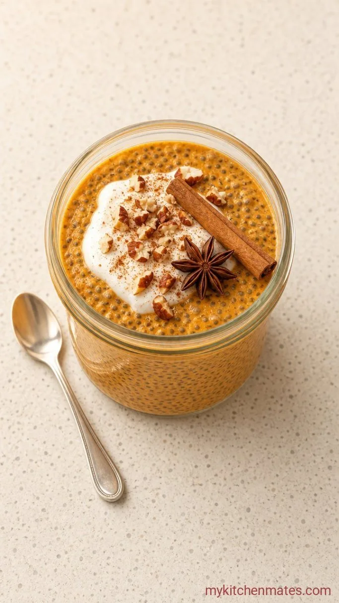 Creamy Pumpkin Chia Pudding Step 4: Top and Serve