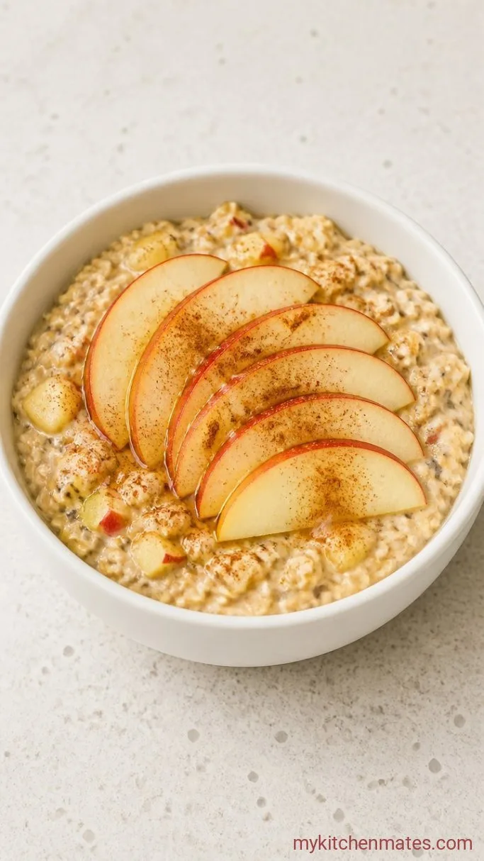 Apple Cinnamon Overnight Oats (Creamy, Make-Ahead, No-Cook) Step 4: Top and Serve
