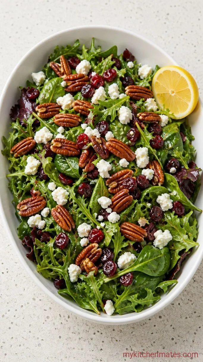 Simple Spring Mix Salad with Tangy Lemon Vinaigrette Step 4: Top and Serve