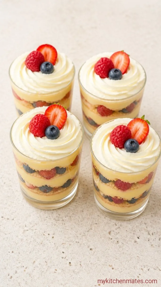 Quick No-Bake Pudding Parfait Cups Step 4: Top and Serve