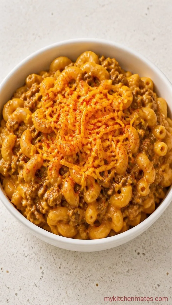 One-Pot Cowboy Mac and Cheese Step 4: Top and Serve