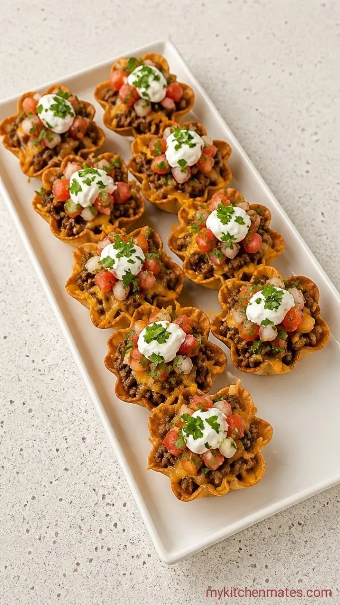 Mini Tacos Appetizers: Crispy, Cheesy Bites for Any Party Step 4: Top and Serve