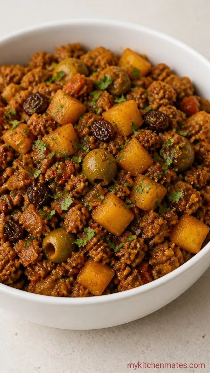 Authentic Mexican Picadillo Step 4: Top and Serve