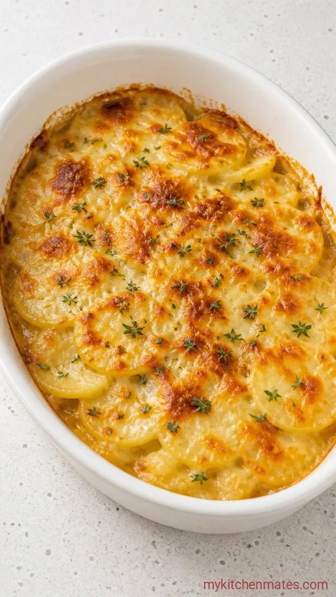 Hands-Off Crockpot Scalloped Potatoes Step 4: Top with Cheese and Melt
