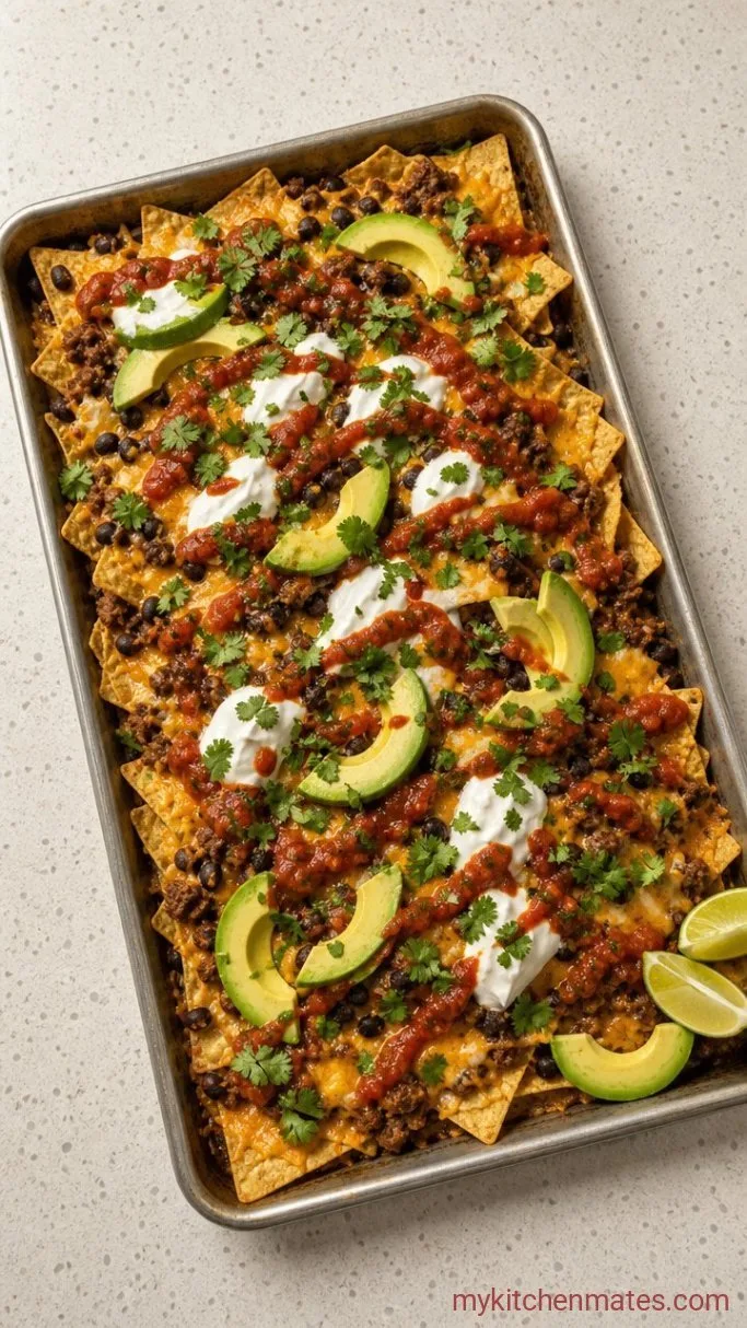 20-Minute Shredded Chicken Nachos Step 4: Top with Cold Toppings and Serve