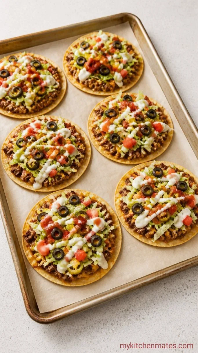 15-Minute Taco Pizza with Tortillas Step 4: Top with Fresh Fixings