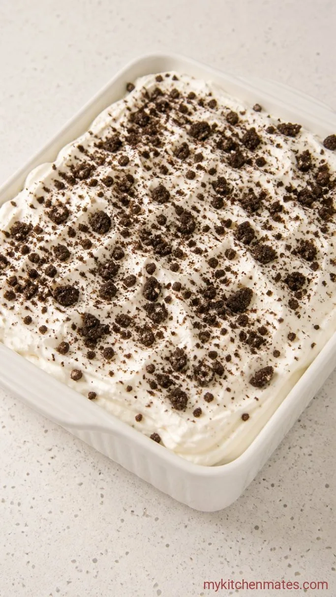 Step 4: Top with Whipped Cream and Oreo Crumbs