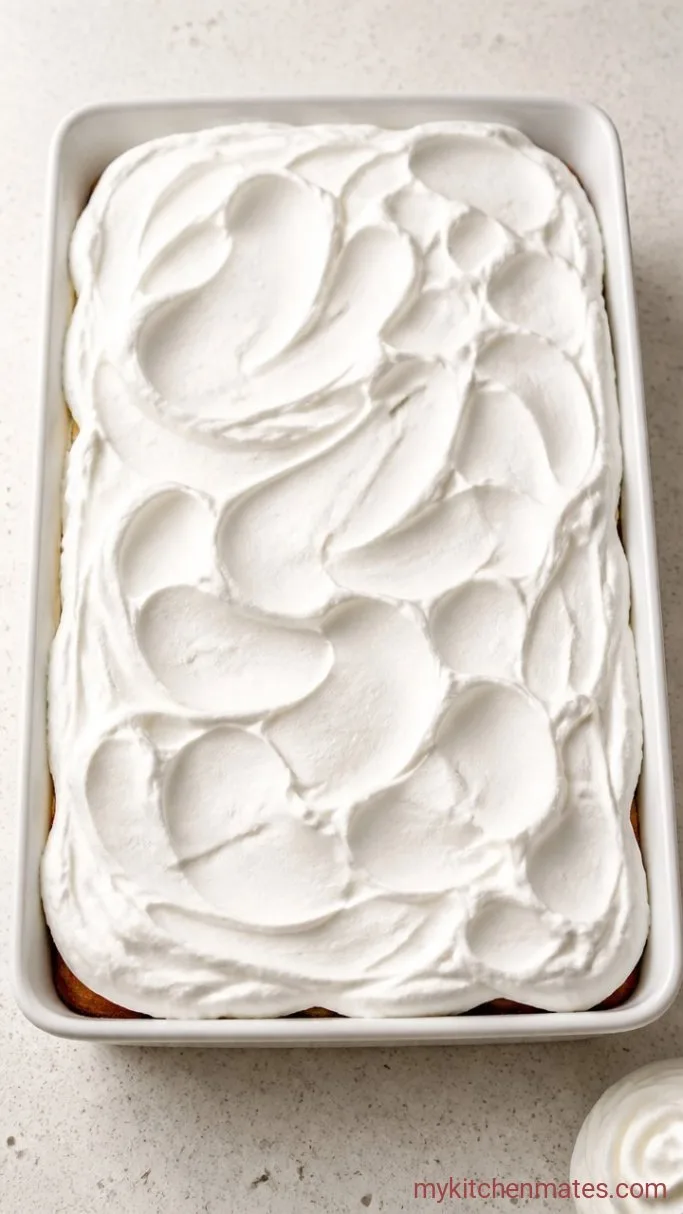 Creamy No-Bake Peanut Butter Lasagna Step 4: Top with Whipped Cream