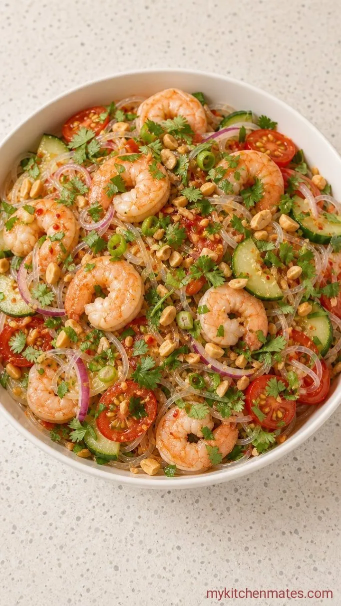 15-Minute Spicy Thai Glass Noodle Salad (Yum Woon Sen) Step 4: Toss and Finish the Salad