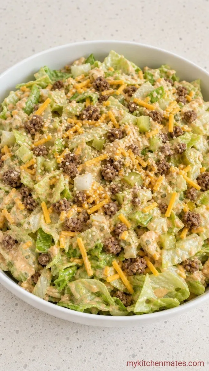 Step 4: Toss and Serve the Big Mac Salad