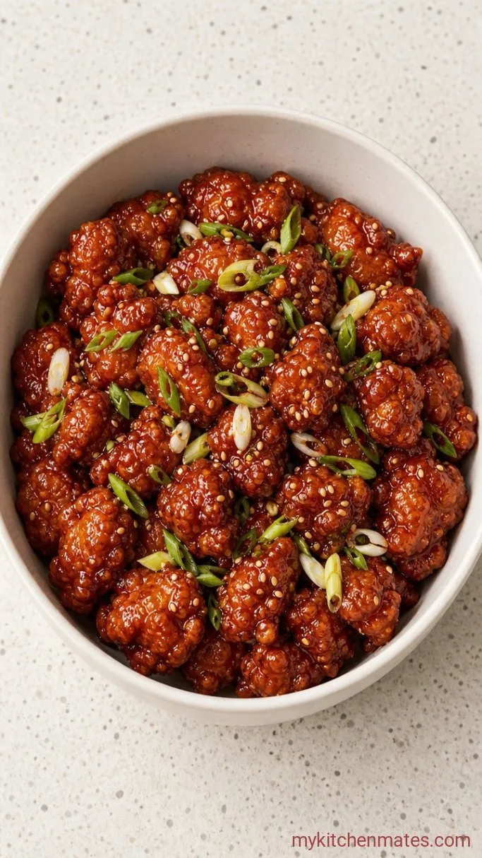 Crispy Korean Popcorn Chicken with a Sweet and Spicy Glaze Step 4: Toss and Serve the Glazed Chicken