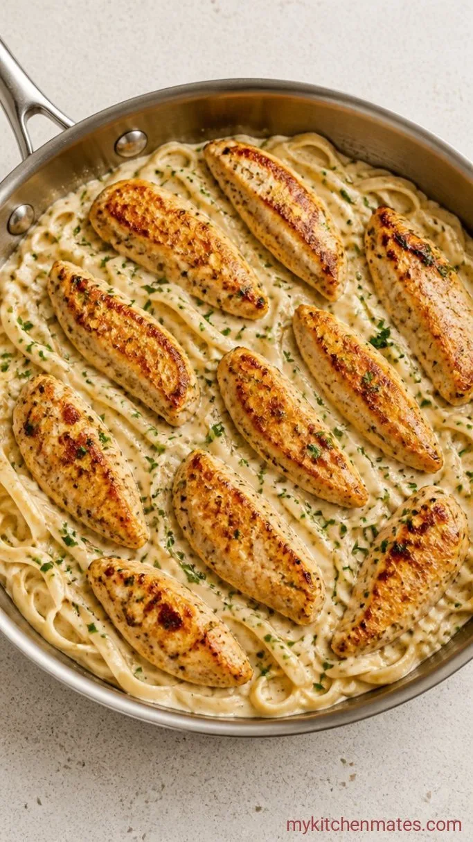 Copycat Olive Garden Chicken Alfredo (Creamy & Garlicky) Step 4: Toss and Serve the Pasta