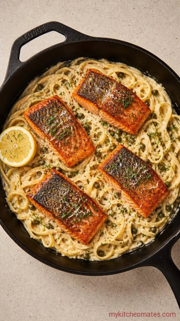 Creamy Salmon Pasta with Lemon and Capers Step 4: Toss and Serve the Pasta