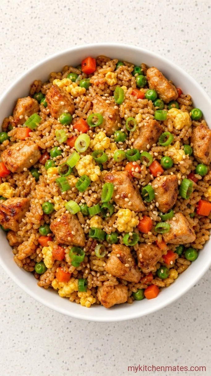 15-Minute Instant Pot Chicken Fried Rice Step 4: Toss and Serve