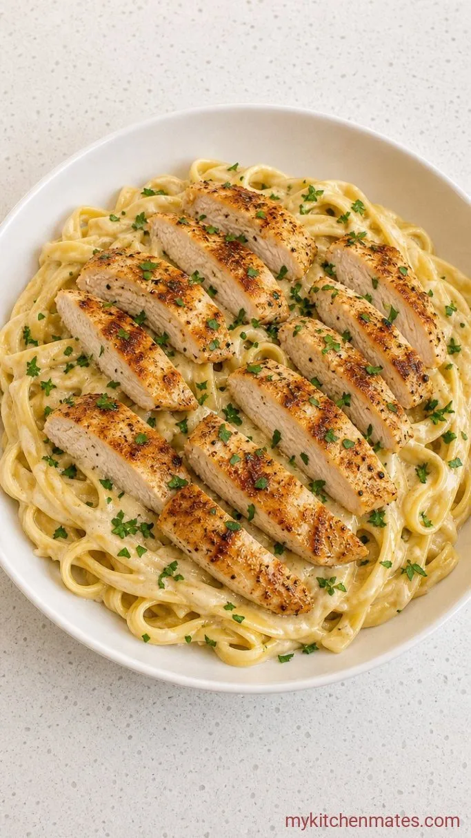 30-Minute Creamy Chicken Alfredo Pasta Step 4: Toss and Serve