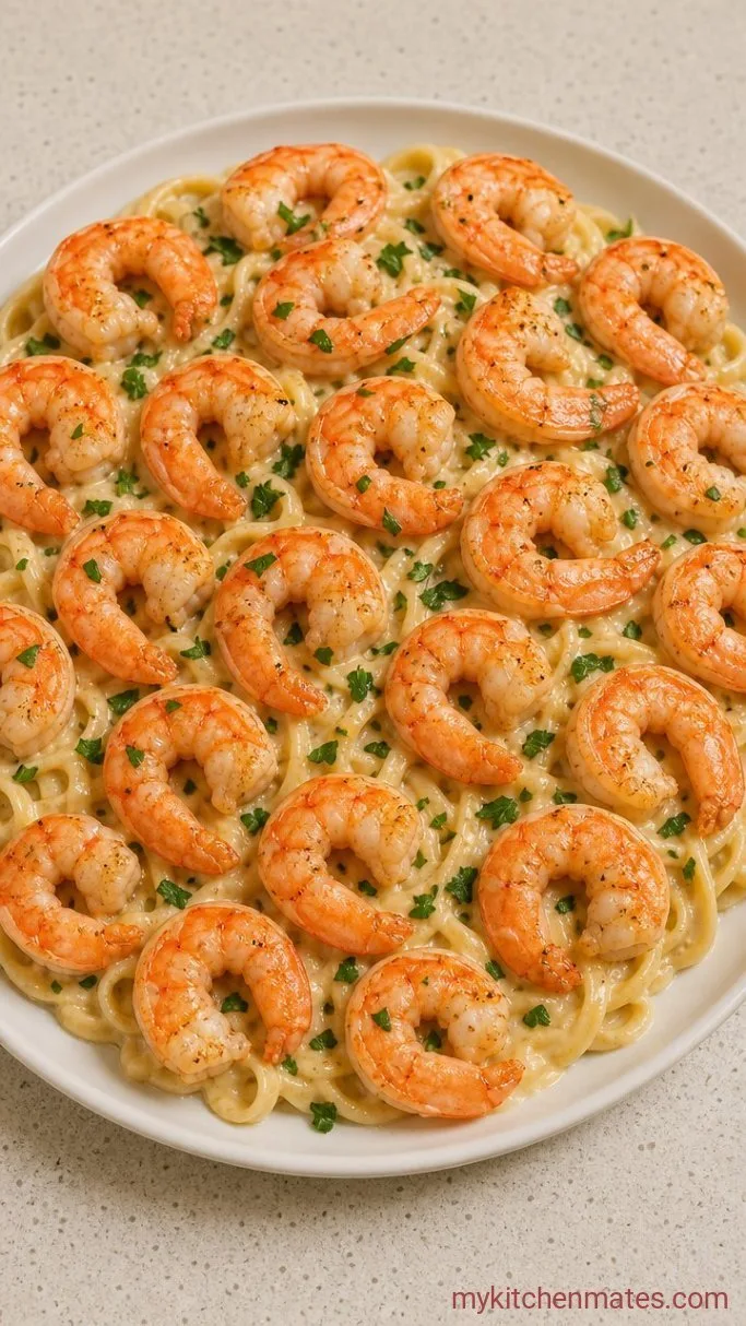 Creamy Shrimp Fettuccine Alfredo in 30 Minutes Step 4: Toss and Serve