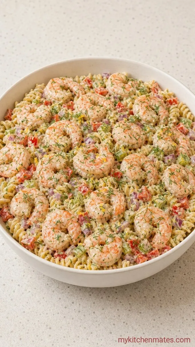 Creamy Shrimp Pasta Salad with Lemon and Dill Step 4: Toss and Serve