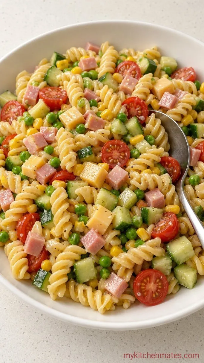 20-Minute Kid-Friendly Pasta Salad (No Mayo!) Step 4: Toss and Serve