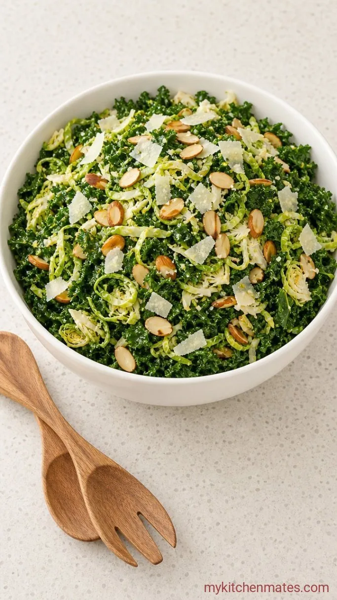 15-Minute Kale and Brussel Sprout Salad Step 4: Toss and Serve