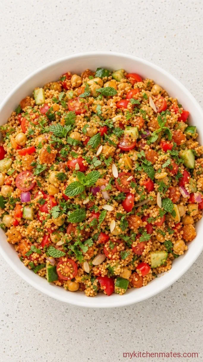 20-Minute Moroccan Couscous Salad with Harissa Dressing Step 4: Toss and Serve