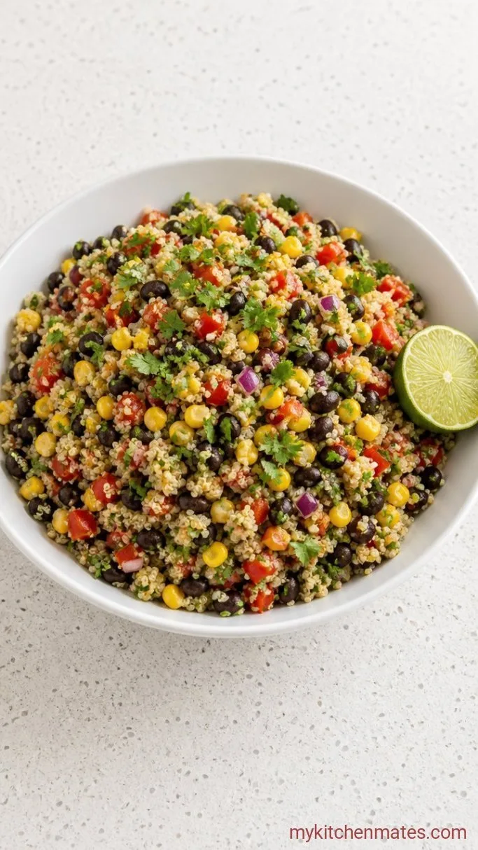 Meal-Prep Quinoa Black Bean Salad with Lime Dressing Step 4: Toss and Serve