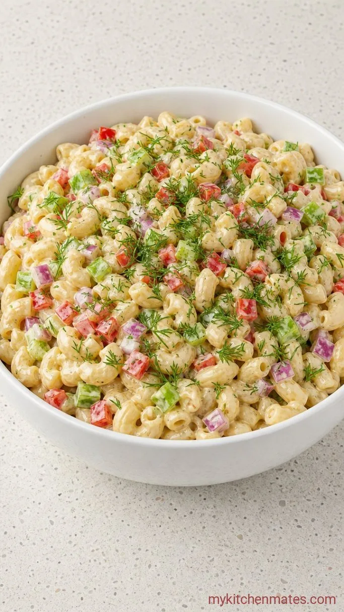 Creamy Vegan Macaroni Salad Step 4: Toss and Serve